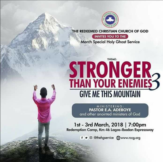 MARCH 2018 SPECIAL HGS -STRONGER THAN YOUR ENEMIES – PART 3 (GIVE ME THIS MOUNTAIN)