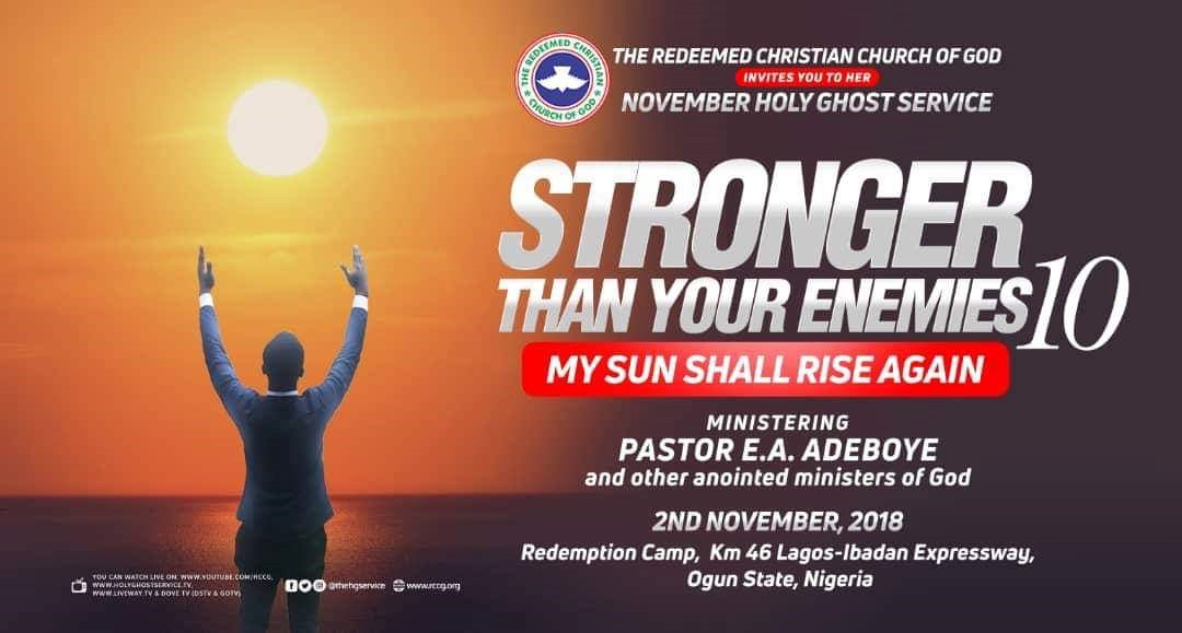 NOVEMBER 2018 HGS – STRONGER THAN YOUR ENEMIES – PART 10 (MY SUN SHALL RISE AGAIN)