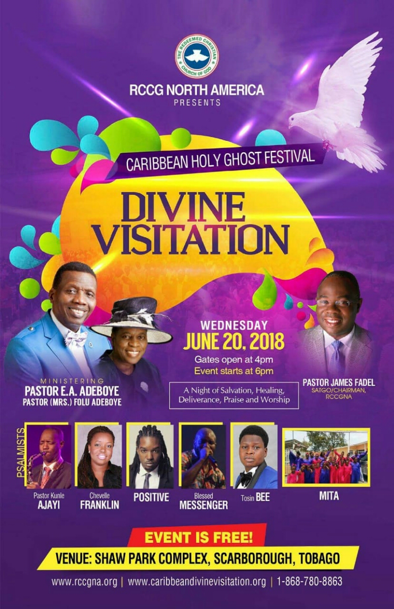 RCCG NORTH AMERICA CARIBBEAN HOLY GHOST FESTIVAL (TOBAGO ISLAND) – THEME: DIVINE VISITATION