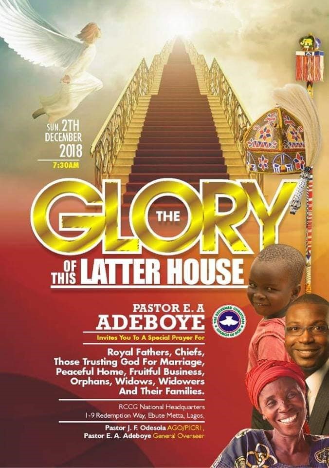 DECEMBER 2018 THANKSGIVING SERVICE    MINISTERING: PASTOR J.T KALEJAIYE