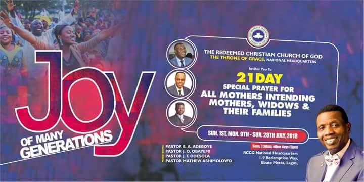 JULY 2018 THANKSGIVING SERVICE WITH PASTOR E.A ADEBOYE