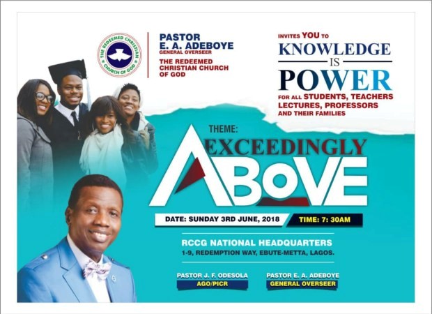 JUNE 2018 THANKSGIVING SERVICE WITH PASTOR E.A ADEBOYE
