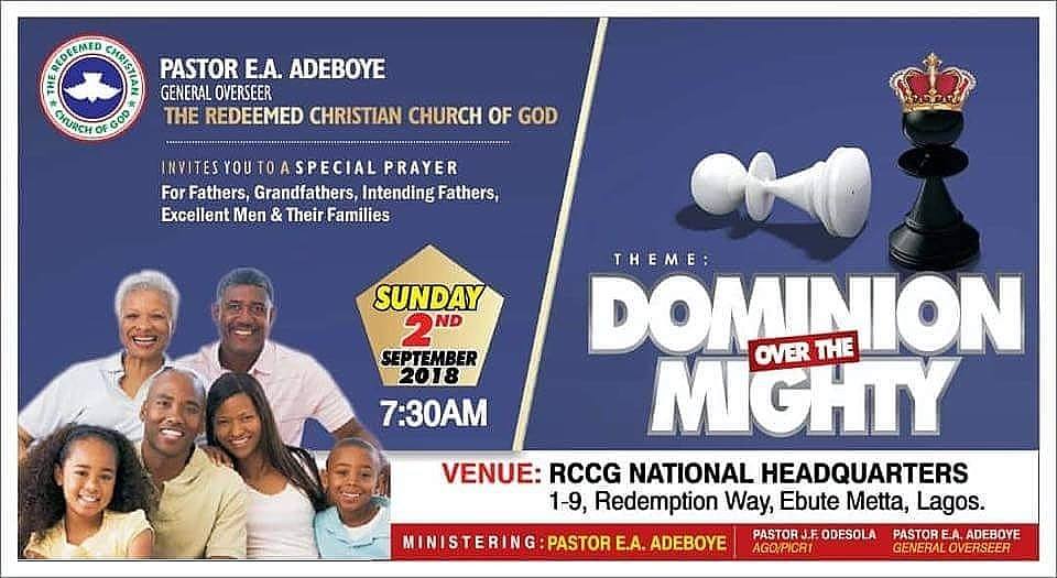 SEPTEMBER 2018 THANKSGIVING SERVICE WITH PASTOR E.A ADEBOYE