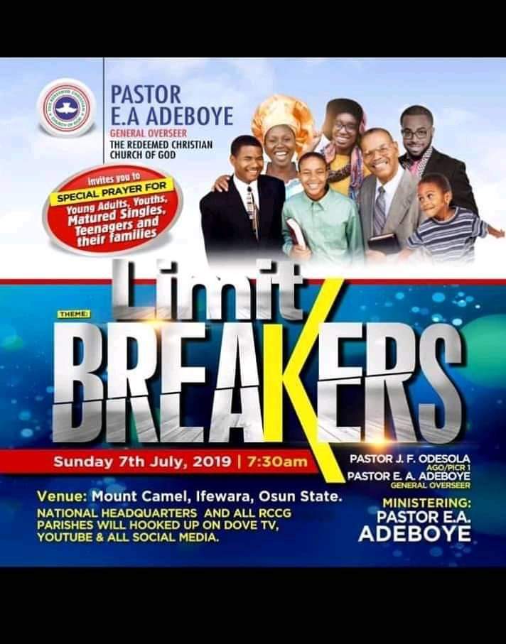 RCCG JULY 2019  THANKSGIVING SERVICE WITH PASTOR E.A ADEBOYE