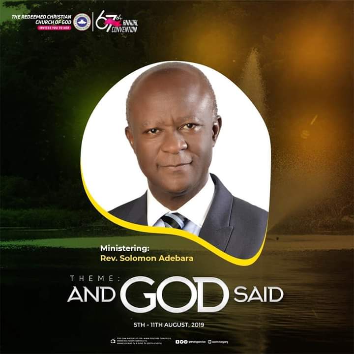 67TH RCCG ANNUAL CONVENTION (PLENARY SESSION 6) – MINISTERING: REV. SOLOMON ADEBARA