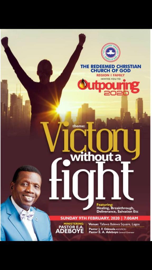 Audio – Region 1 Family Service – Outpouring 2020 Message by Pastor E.A Adeboye – Theme: Victory Without A Fight