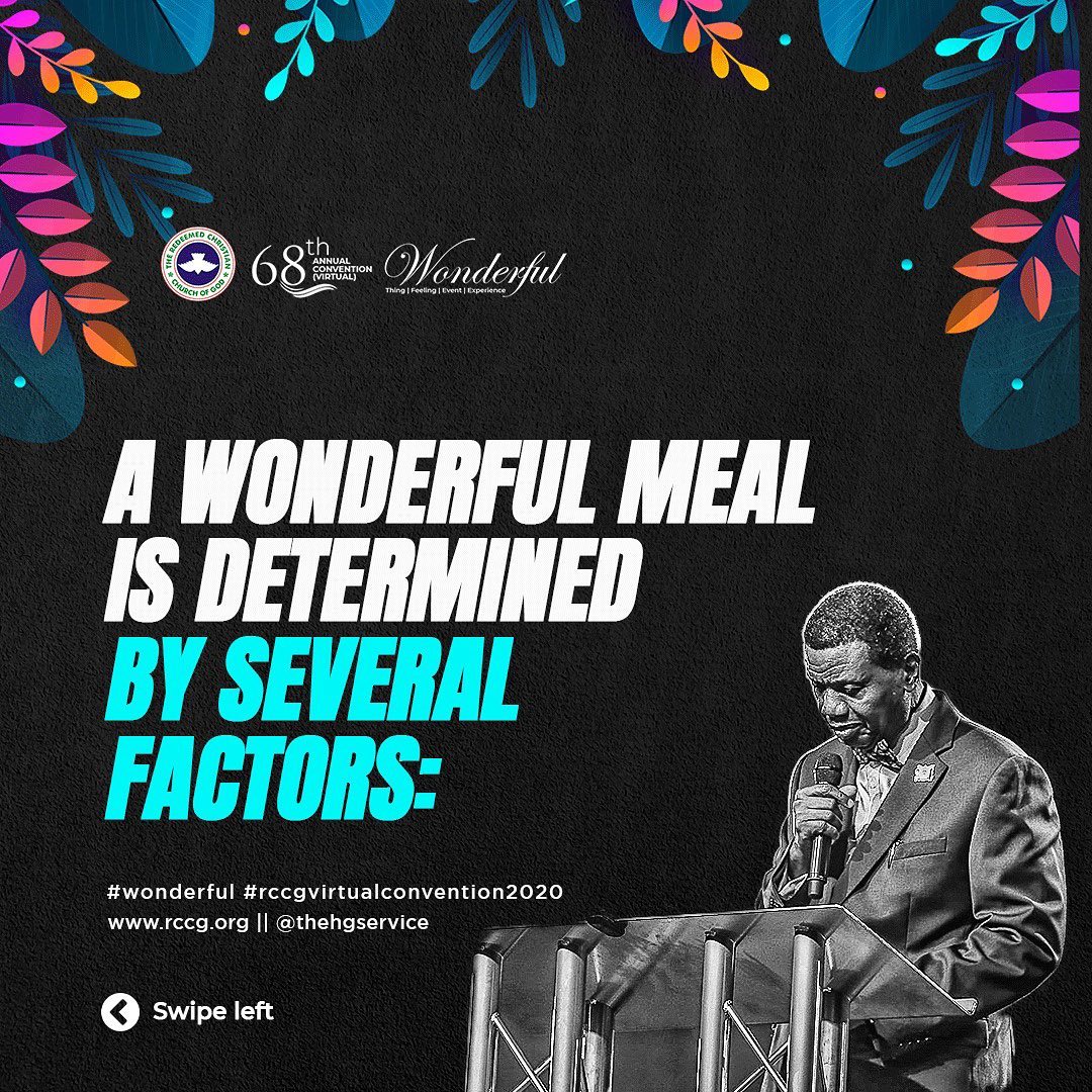 THE WONDERS OF THE LORD'S TABLE: PASTOR E.A ADEBOYE, THE HOLY COMMUNION SERVICE DAY 6 EVENING SESSION RCCG 68TH ANNUAL CONVENTION 2020 (VIRTUAL)