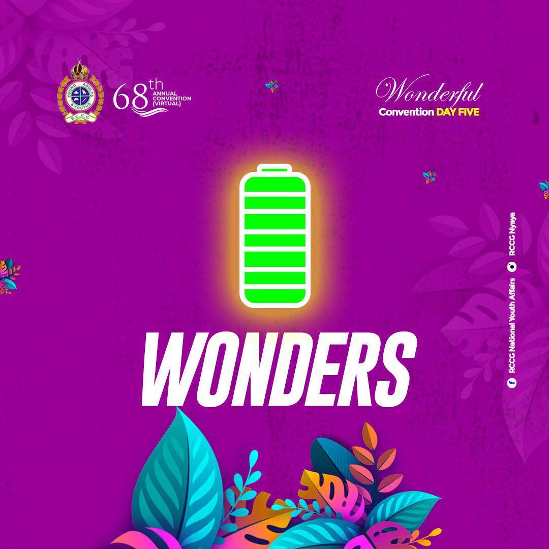 Father, Perform Wonders in their lives, Perform Wonders for their Parents, Perform Wonders for their Pastors, Perform Wonders through them. @theghservice#Wonderful #RCCGVirtualConvention #FATHERLY BLESSINGS ON THE YOUNG ADULTS AND YOUTH (YAYA)