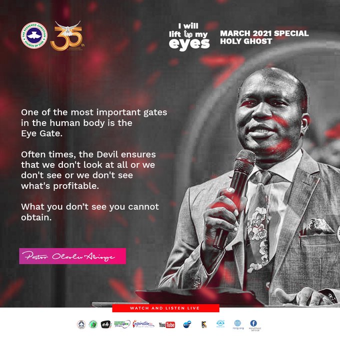 AUDIO: I WILL LIFT UP MY EYES TO THE HILLS – PASTOR OLAOLU ABIOYE, PSF HOUR DAY 2, RCCG MARCH 2021 SPECIAL HOLY GHOST SERVICE