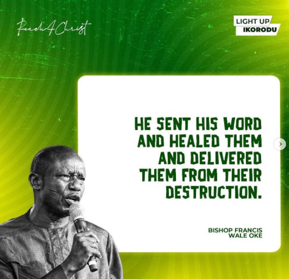 Audio: Bishop Francis Wale Oke, Reach4Christ Light Up Ikorodu Crusade, Saturday February 26th, 2022