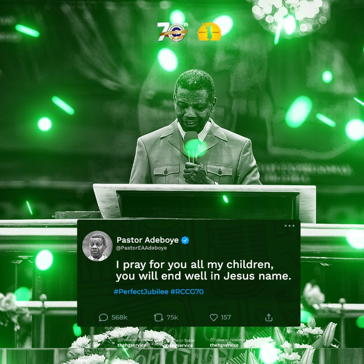 PERFECT JUBILEE: PASTOR E.A ADEBOYE – RCCG 70TH ANNUAL CONVENTION DAY 3 (PLENARY SESSION 3), 10TH AUGUST, 2022.