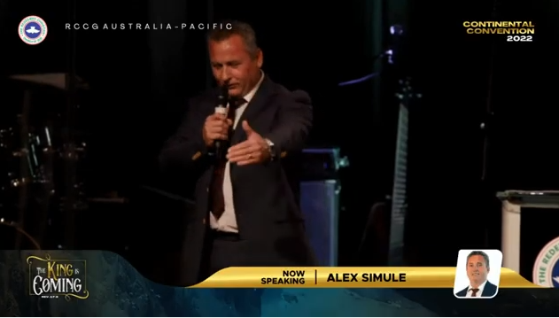 Audio: The King is Coming – Alex Simule, RCCG Australia Pacific Convention, 2022.