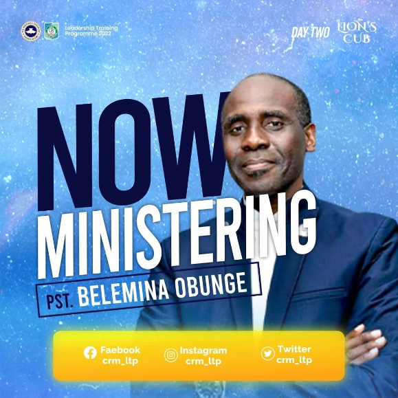 AUDIO: THE LION’S CUB – PASTOR BELEMINA OBUNGE, CRM LEADERSHIP TRAINING 2022 DAY 2