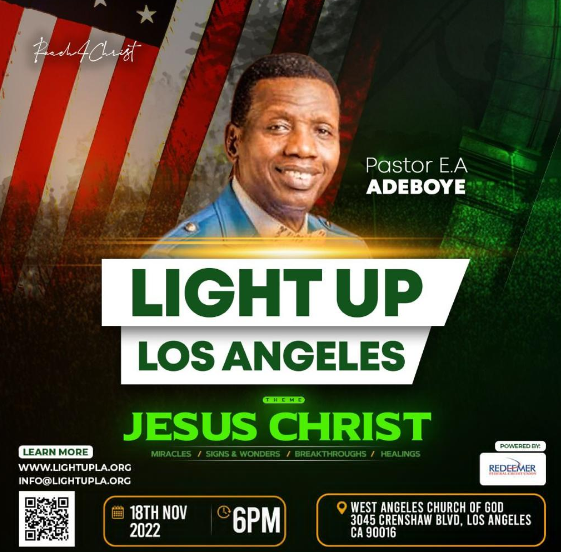 AUDIO: LIGHT UP LOS ANGELES – PASTOR E.A. ADEBOYE
