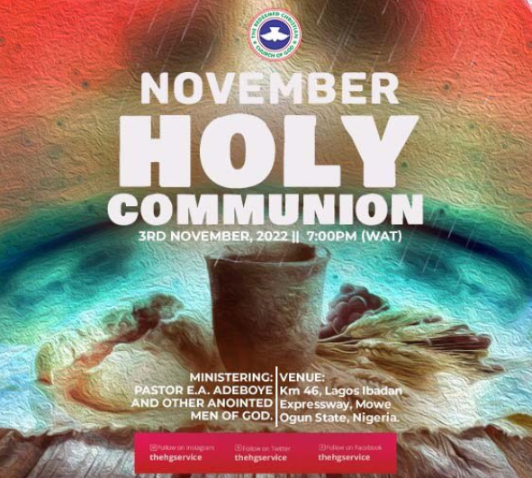 AUDIO: LET IT RAIN – PASTOR E.A. ADEBOYE, NOVEMBER 2022 HOLY COMMUNION SERVICE