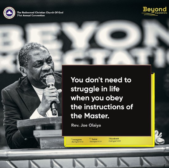 FILL UP YOUR BOAT: REVEREND JOSEPH ADEOLU OLAIYA – RCCG 71ST ANNUAL CONVENTION, 11TH AUGUST, 2023.