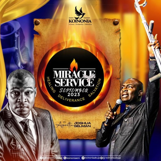 Audio: September Miracle Service – Apostle Joshua Selman, Koinonia Global Sunday September 24th, 2023