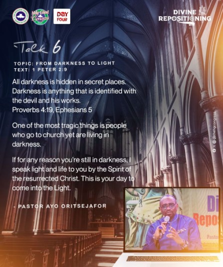 AUDIO: FROM DARKNESS TO LIGHT – PASTOR AYO ORITSEJAFOR, RCCG 2023 CONGRESS DAY 4