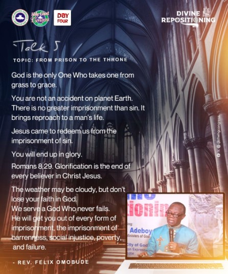 AUDIO: FROM PRISON TO THE THRONE – REV’D FEKIX OMOBUDE, RCCG CONGRESS 2023 DAY 4