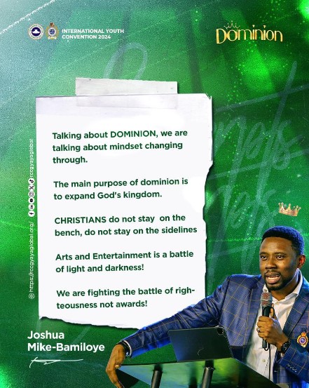 AUDIO: JOSHUA BAMILOYE – RCCG 2024 INTERNATIONAL YOUTH CONVENTION DAY 2 MORNING SESSION