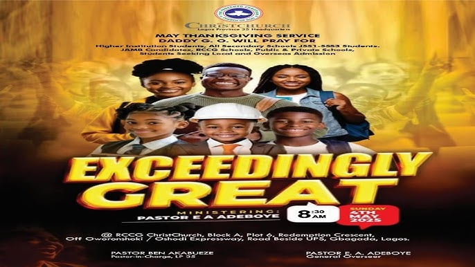 AUDIO: RCCG MAY 2025 THANKSGIVING SERVICE  – PASTOR E.A ADEBOYE