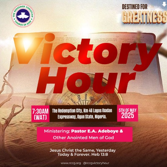 AUDIO: RCCG MAY 2025 VICTORY HOUR SERVICE  – PASTOR E.A ADEBOYE