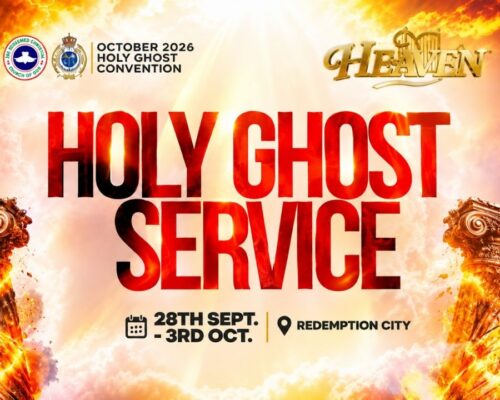 HEAVEN: RCCG OCTOBER 2026 HOLY GHOST SERVICE – TALK 1 – SOUTH EAST ZONE): PASTOR OYEKOLA TAIWO